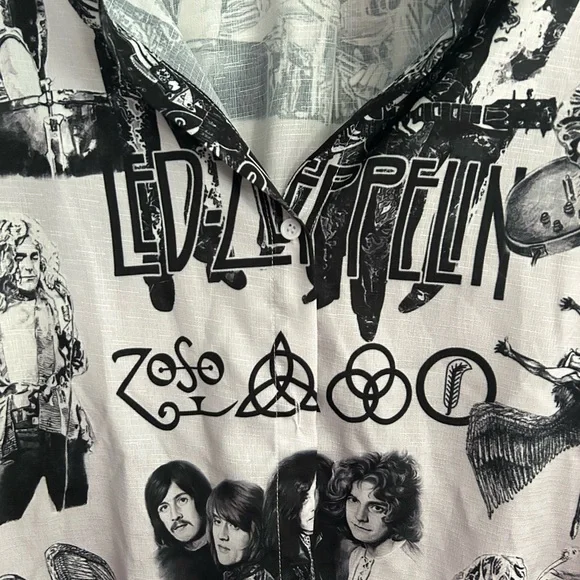 Led Zeppelin Button Up - Picture 3 of 5